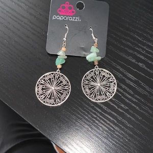 Paparazzi Silver Blue Teal Earrings ❤️